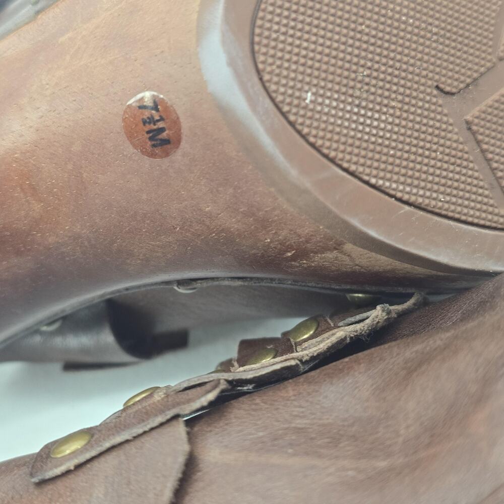 Lauren Ralph Lauren Brown Leather Mule Heels Womens Size 7.5 - Picture 9 of 10